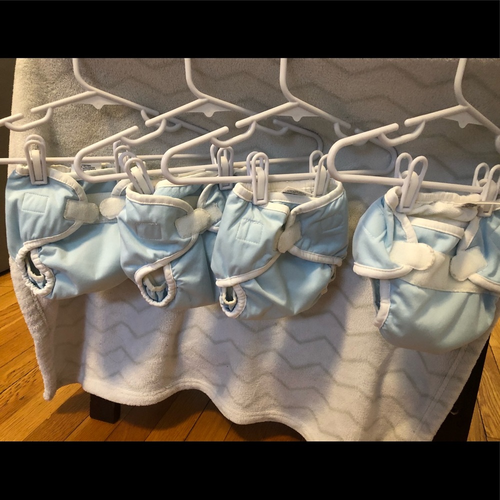 Set of 4 Thirsties all-in-one cloth diapers